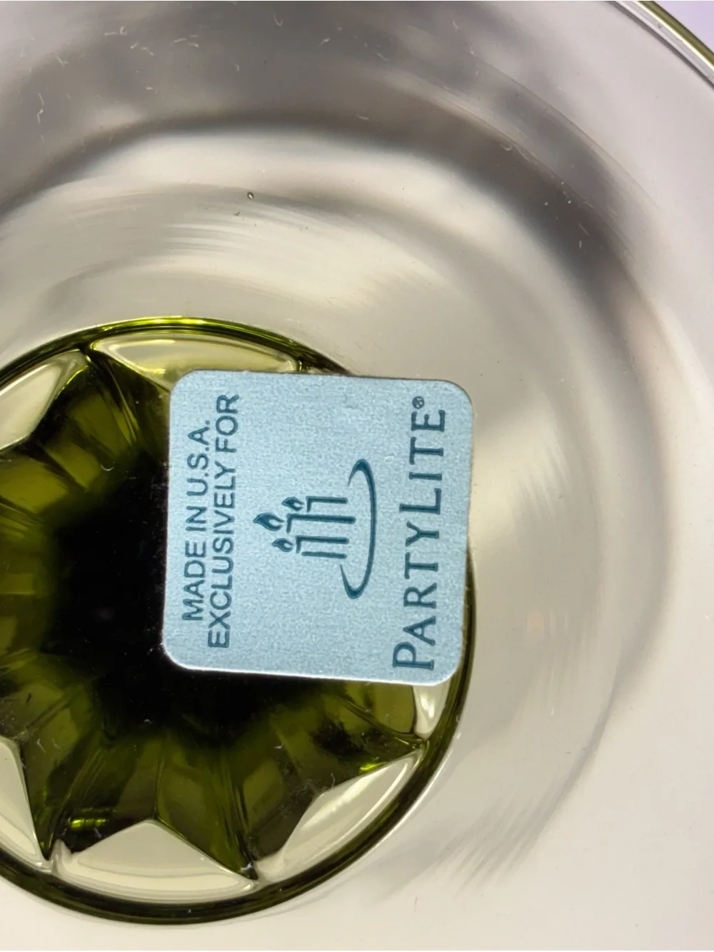 PartyLite Set of 3 Olive Green Stemmed Glass Votive Candle Holders Graduated Hei - Picture 6 of 10